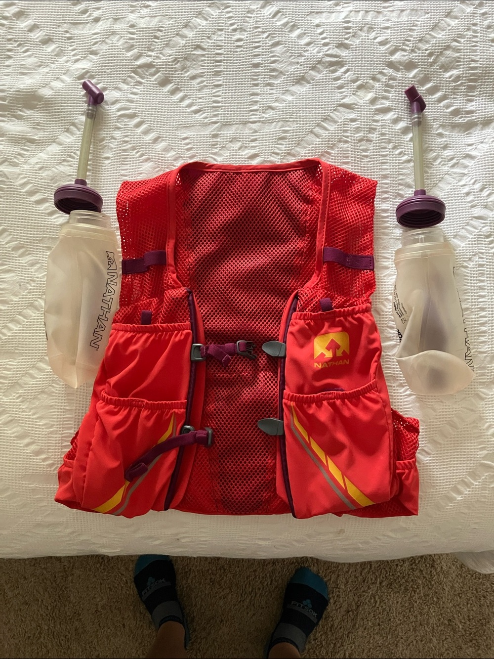 Natan Kids Red Hydration Vest with Purple Accents